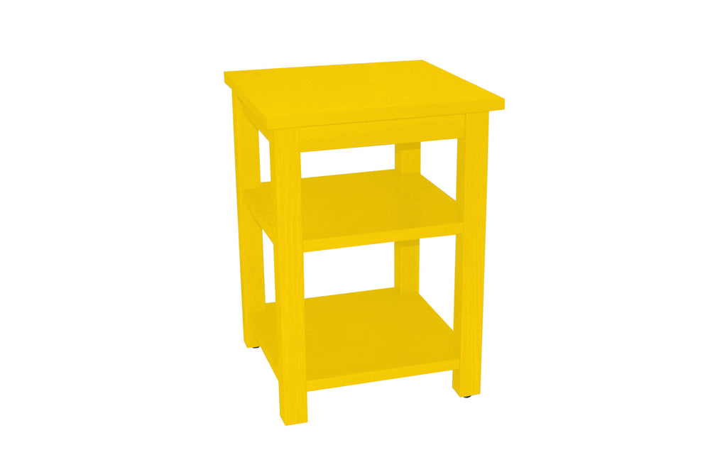 Homeroots 28" Yellow Solid Wood Nightstand   548315