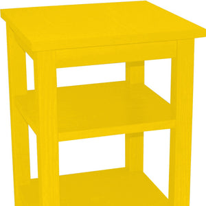 Homeroots 28" Yellow Solid Wood Nightstand   548315