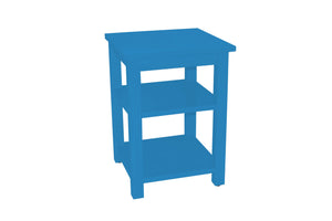 Homeroots 28" Caribbean Blue Solid Wood Nightstand   548316