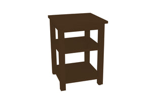 Homeroots 28" Dark Brown Solid Wood Nightstand   548317