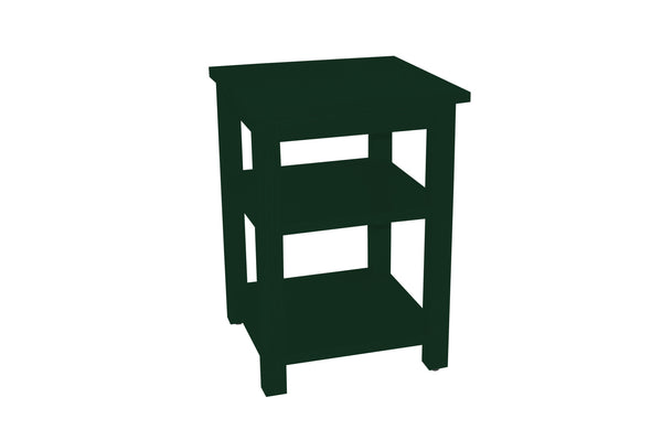 Homeroots 28" Dark Green Solid Wood Nightstand   548318