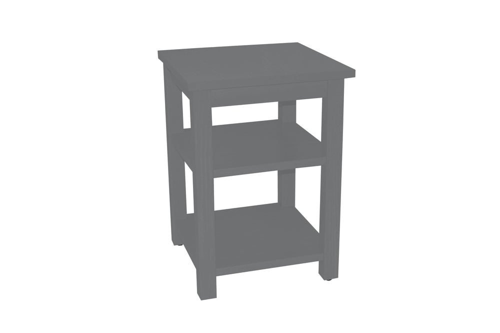Homeroots 28" Gray Solid Wood Nightstand   548319