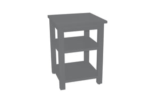 Homeroots 28" Gray Solid Wood Nightstand   548319