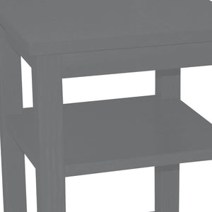 Homeroots 28" Gray Solid Wood Nightstand   548319