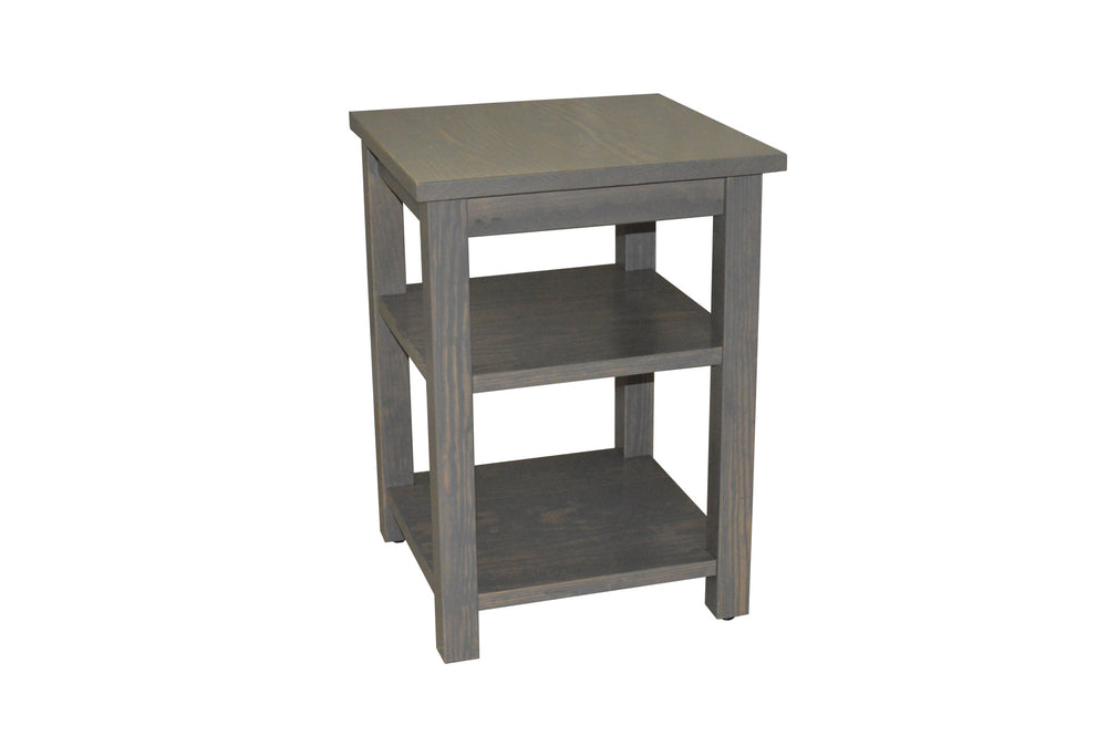 Homeroots 28" Gray Solid Wood Nightstand   548320