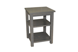 Homeroots 28" Gray Solid Wood Nightstand   548320