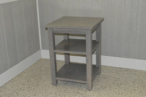 Homeroots 28" Gray Solid Wood Nightstand   548320