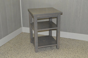 Homeroots 28" Gray Solid Wood Nightstand   548320