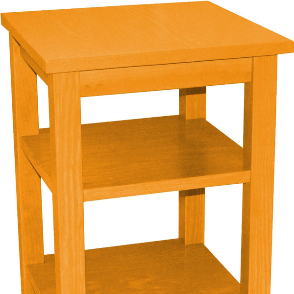 Homeroots 28" Yellow Solid Wood Nightstand   548321