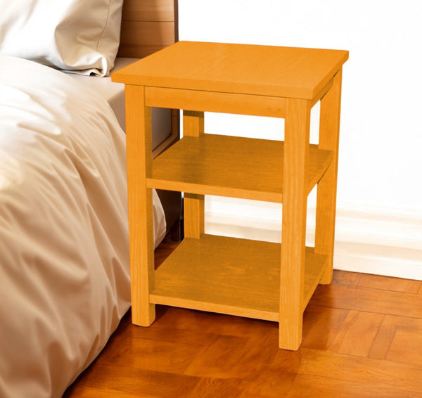 Homeroots 28" Yellow Solid Wood Nightstand   548321