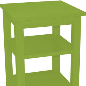 Homeroots 28" Green Solid Wood Nightstand   548322