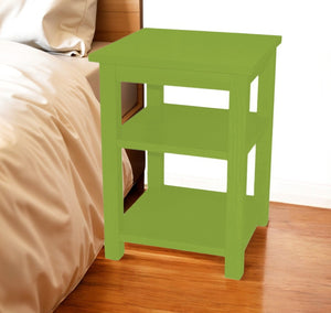 Homeroots 28" Green Solid Wood Nightstand   548322