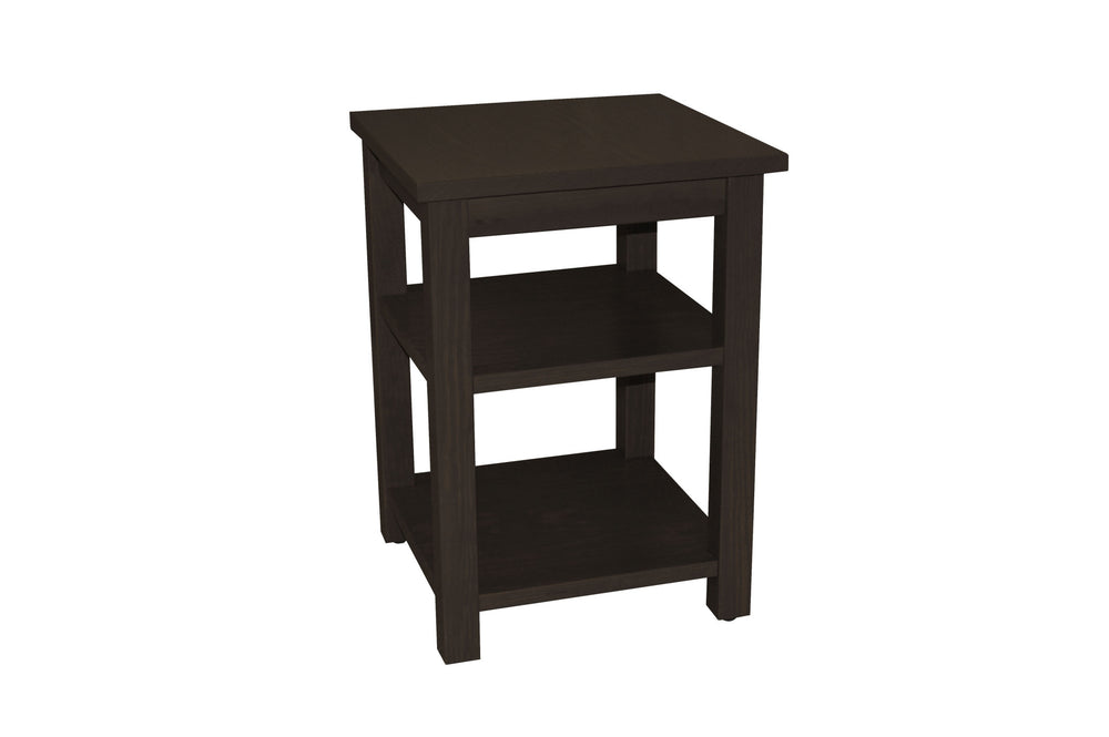 Homeroots 28" Espresso Solid Wood Nightstand   548323