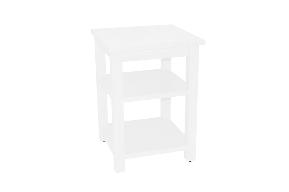 Homeroots 28" White Solid Wood Nightstand   548326