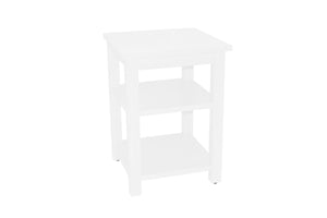 Homeroots 28" White Solid Wood Nightstand   548326