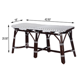 Butler Specialty Marcella Coastal-inspired Rattan Bench – Stylish And Durable Seating For Entryways And Living Rooms Dark Brown Rattan,Polyurethane Synthetic (Pe) Rattan 5483295-butler