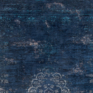 HomeRoots 3' Blue and Gray Medallion Non-Skid Area Rug - Elegant Design for Warmth and Style in Any Room 3' X 5' 548334