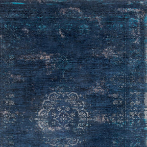 HomeRoots 3' Blue and Gray Medallion Non-Skid Area Rug - Elegant Design for Warmth and Style in Any Room 3' X 5' 548334