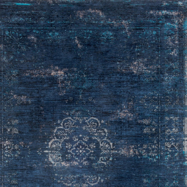 HomeRoots 3' Blue and Gray Medallion Non-Skid Area Rug - Elegant Design for Warmth and Style in Any Room 3' X 5' 548334