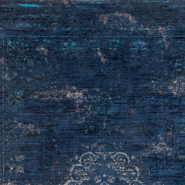 Homeroots 5' X 7' Blue And Gray Medallion Non Skid Area Rug  100% Pet 548335