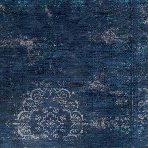 HomeRoots 3' Blue and Gray Medallion Non-Skid Area Rug - Elegant Design for Warmth and Style in Any Room 9' X 13' 548339