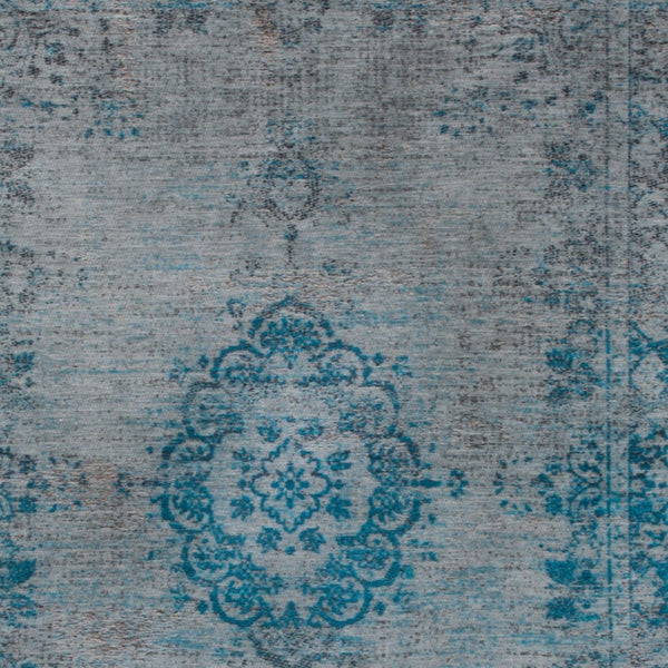 HomeRoots 3' Gray and Green Medallion Non-Skid Area Rug – Stylish and Safe for High Traffic Spaces, Easy Care 3' X 5' 548340