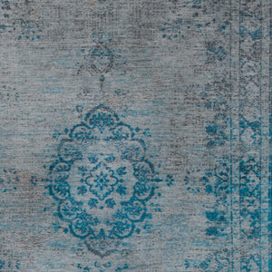 Homeroots 5' X 7' Gray And Green Medallion Non Skid Area Rug  100% Pet 548341