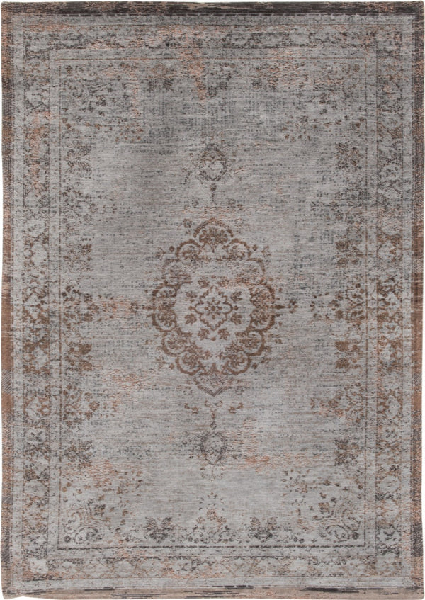 HomeRoots 3' Gray and Beige Medallion Area Rug with Non-Skid Backing - Stylish Comfort for High-Traffic Areas 3' X 5' 548346