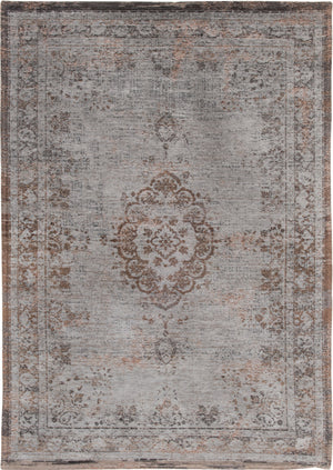 Homeroots 7' X 9' Gray And Beige Medallion Non Skid Area Rug  100% Pet 548349