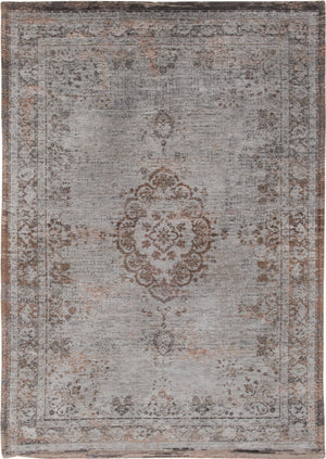 HomeRoots 3' Gray and Beige Medallion Area Rug with Non-Skid Backing - Stylish Comfort for High-Traffic Areas 9' X 13' 548351