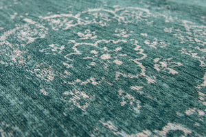 HomeRoots 3' Gray and Green Medallion Area Rug - Non-Skid Backing for Safe Entryways, Stylish and Durable Design 3' X 5' 548352