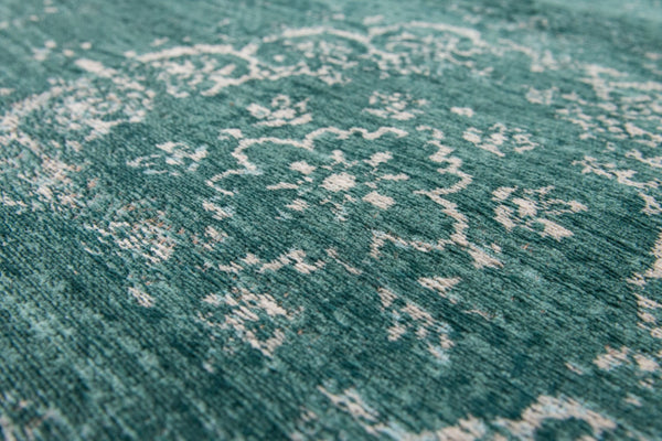HomeRoots 3' Gray and Green Medallion Area Rug - Non-Skid Backing for Safe Entryways, Stylish and Durable Design 6' X 8' 548354