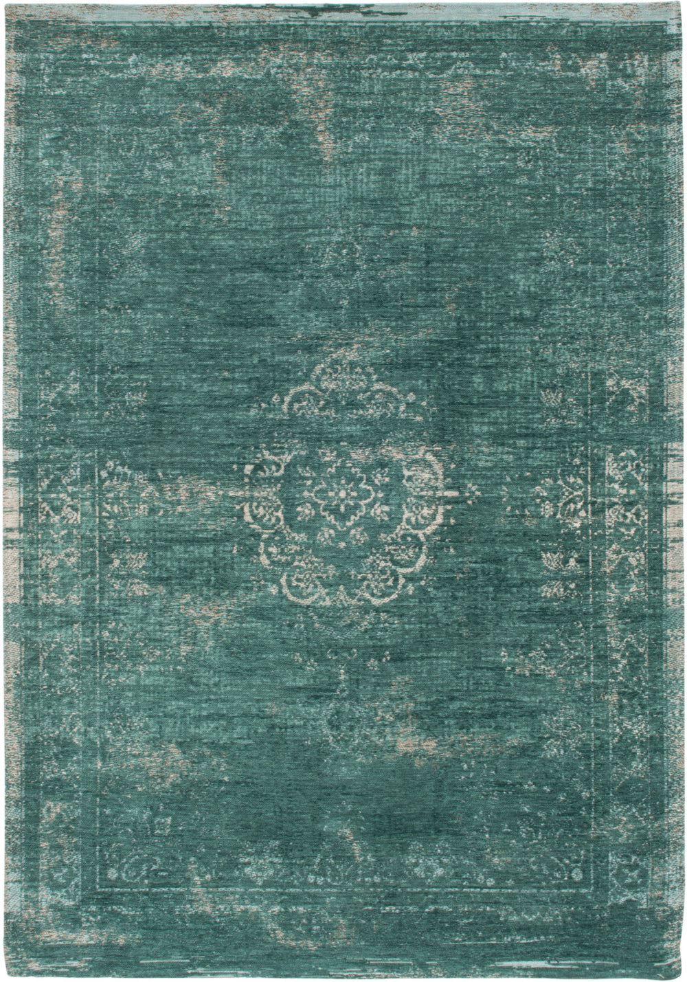 Homeroots 7' X 9' Gray And Green Medallion Non Skid Area Rug  100% Pet 548355