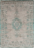 Homeroots 3' X 5' Gray And Green Medallion Non Skid Area Rug  100% Pet 548358