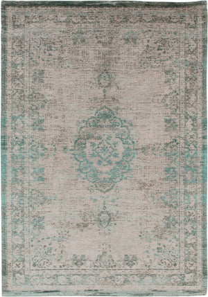 HomeRoots 3' Elegant Gray and Green Medallion Non-Skid Area Rug for Stylish Entryways and Kitchens 3' X 5' 548358