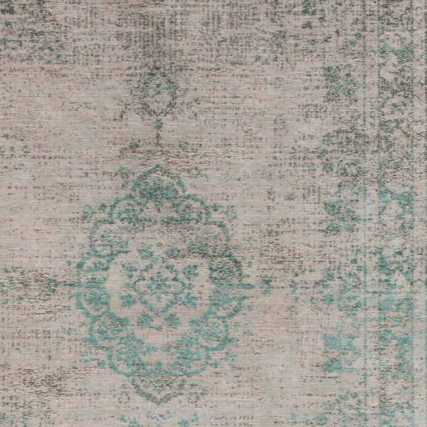 Homeroots 6' X 8' Gray And Green Medallion Non Skid Area Rug  100% Pet 548360