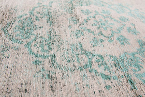 HomeRoots 3' Elegant Gray and Green Medallion Non-Skid Area Rug for Stylish Entryways and Kitchens 7' X 9' 548361