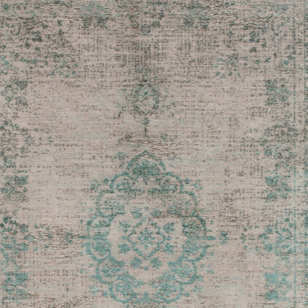 HomeRoots 3' Elegant Gray and Green Medallion Non-Skid Area Rug for Stylish Entryways and Kitchens 8' X 11' 548362