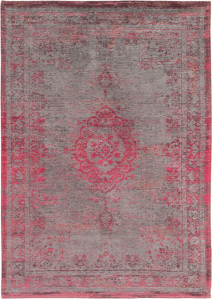 HomeRoots 3' Gray and Pink Medallion Area Rug - Elegant Non-Skid Design for Entryways and High-Traffic Spaces 3' X 5' 548370