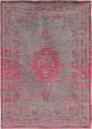 Homeroots 6' X 8' Gray And Pink Medallion Non Skid Area Rug  100% Pet 548372
