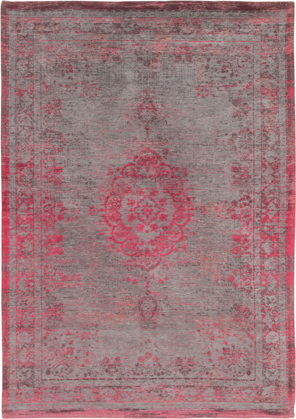 Homeroots 6' X 8' Gray And Pink Medallion Non Skid Area Rug  100% Pet 548372