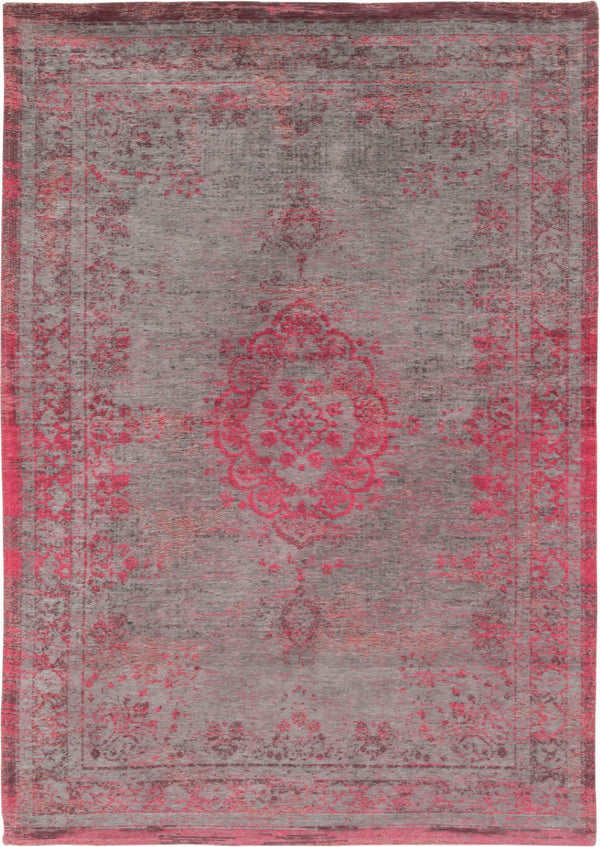 HomeRoots 3' Gray and Pink Medallion Area Rug - Elegant Non-Skid Design for Entryways and High-Traffic Spaces 7' X 9' 548373