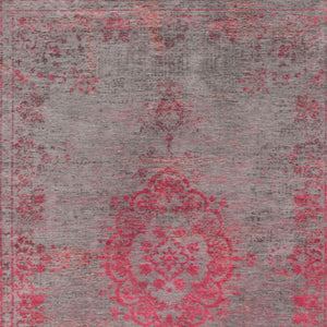 HomeRoots 3' Gray and Pink Medallion Area Rug - Elegant Non-Skid Design for Entryways and High-Traffic Spaces 8' X 11' 548374