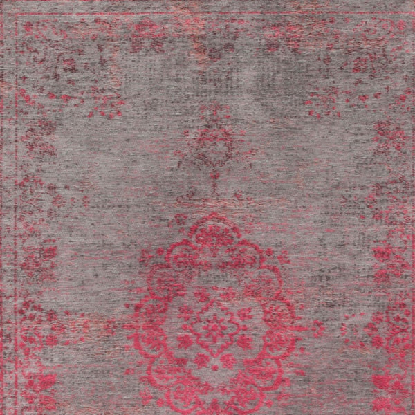 HomeRoots 3' Gray and Pink Medallion Area Rug - Elegant Non-Skid Design for Entryways and High-Traffic Spaces 8' X 11' 548374