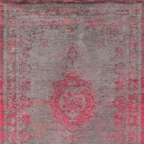 HomeRoots 3' Gray and Pink Medallion Area Rug - Elegant Non-Skid Design for Entryways and High-Traffic Spaces 9' X 13' 548375