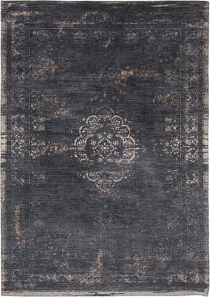 Homeroots 6' X 8' Gray And Black Medallion Non Skid Area Rug  100% Pet 548378