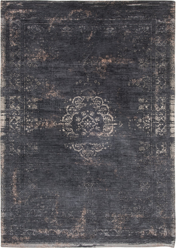 Homeroots 6' X 8' Gray And Black Medallion Non Skid Area Rug  100% Pet 548378