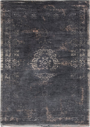 Homeroots 7' X 9' Gray And Black Medallion Non Skid Area Rug  100% Pet 548379