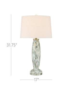Currey & Company Motte Table Lamp - Mesmerizing Opalescent Glass Design With Elegant Shade, Perfect For Any Decor Multi,Color Glass ,Optic Crystal 6000-1013-currey-company