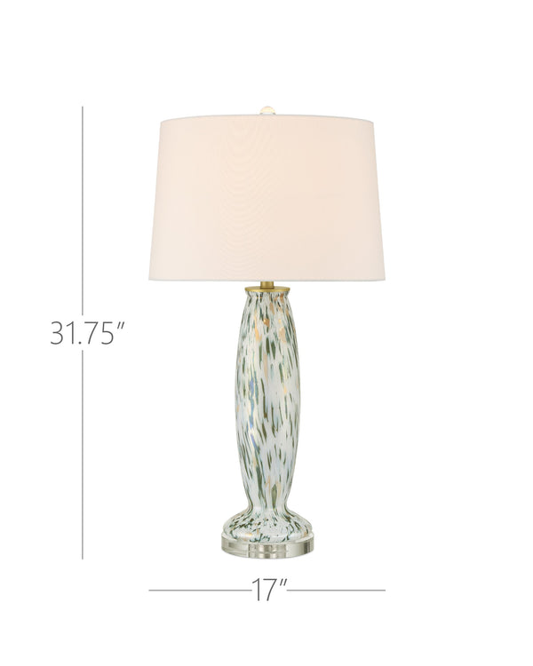 Currey & Company Motte Table Lamp - Mesmerizing Opalescent Glass Design With Elegant Shade, Perfect For Any Decor Multi,Color Glass ,Optic Crystal 6000-1013-currey-company
